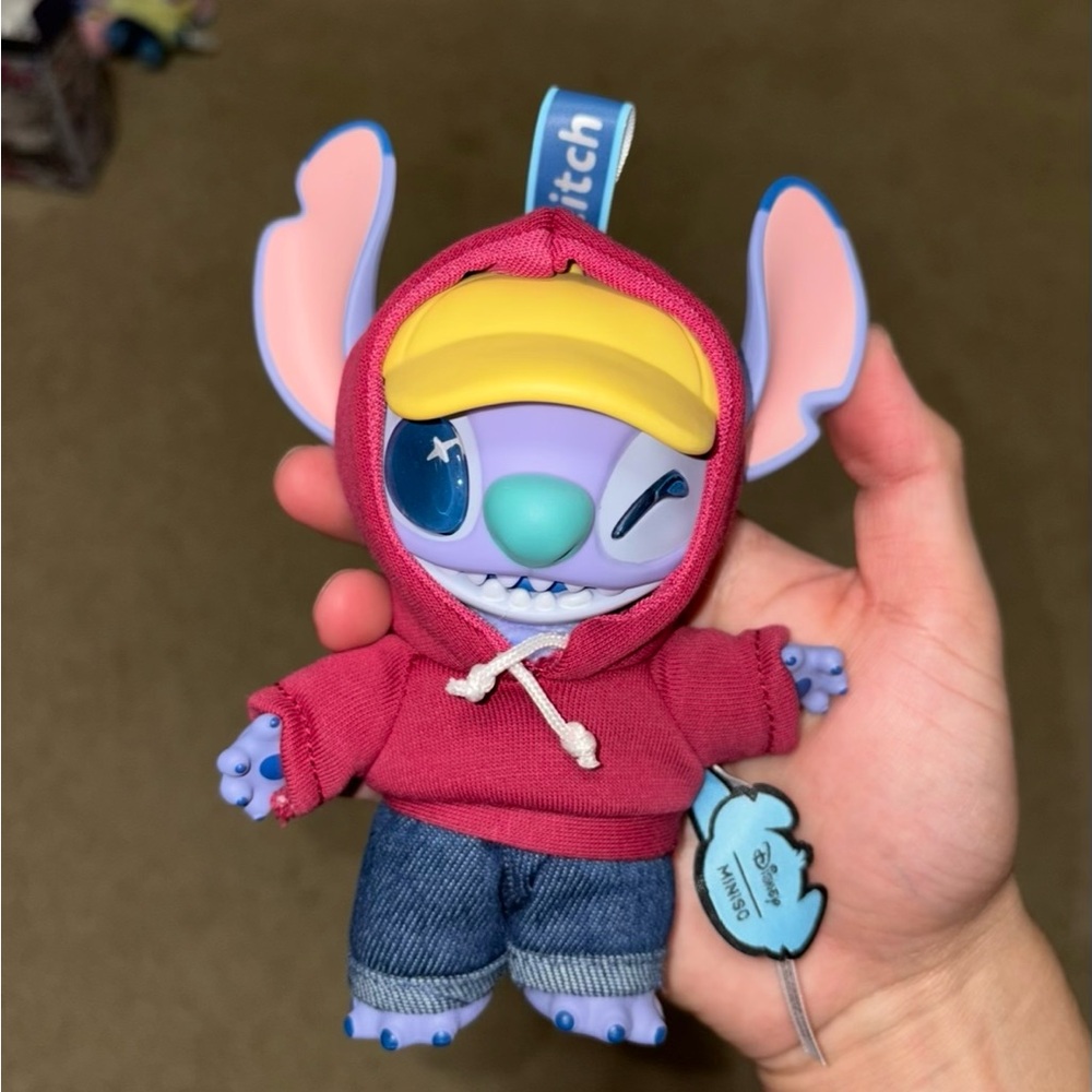 AUTHENTIC Miniso Disney Stitch GenZ Street Vinyl Plush Pendant - Bounce Rebond